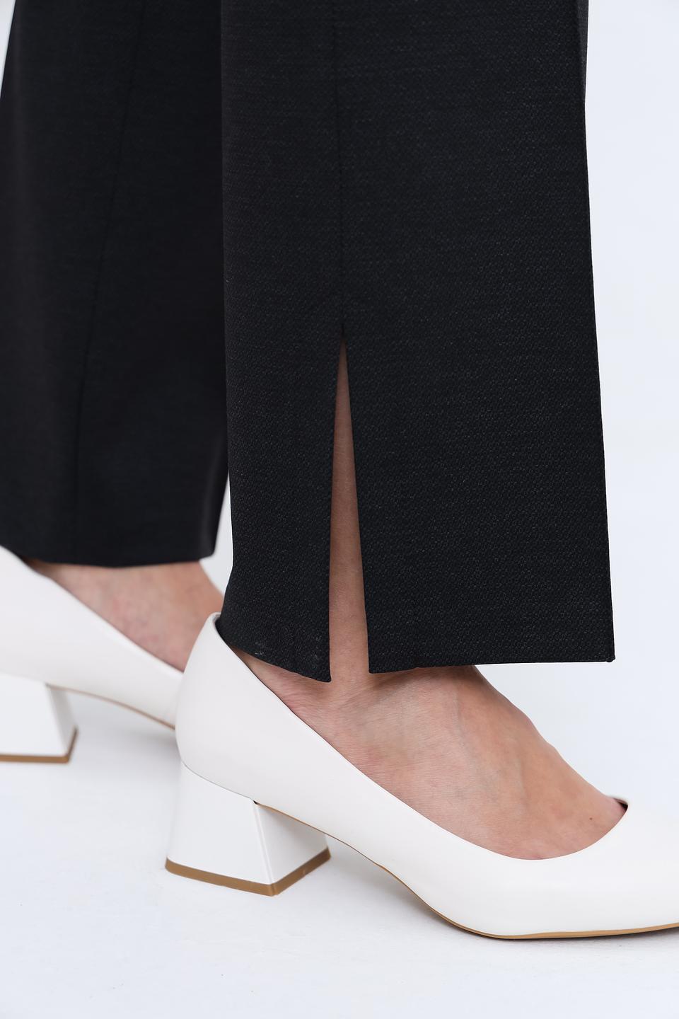 Брюки Lecomte чёрные с разрезом