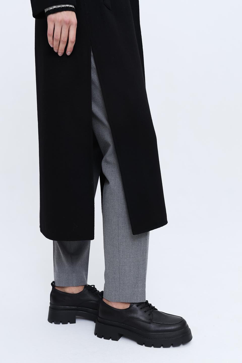 Пальто Kaos чёрное с поясом