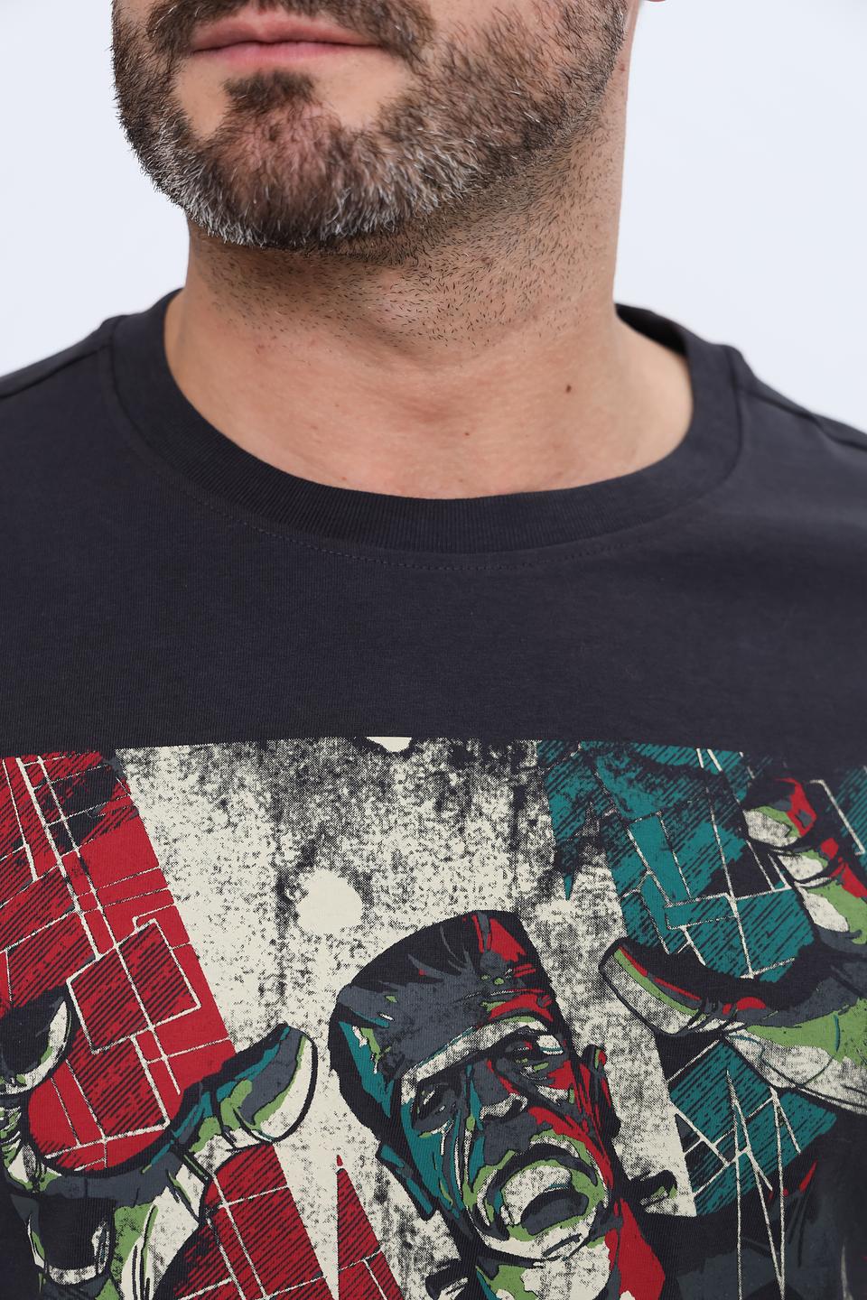 Футболка Alcott с принтом чёрная