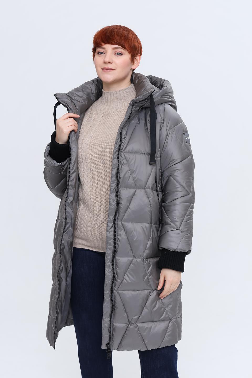 Пальто Baronia стеганое серое