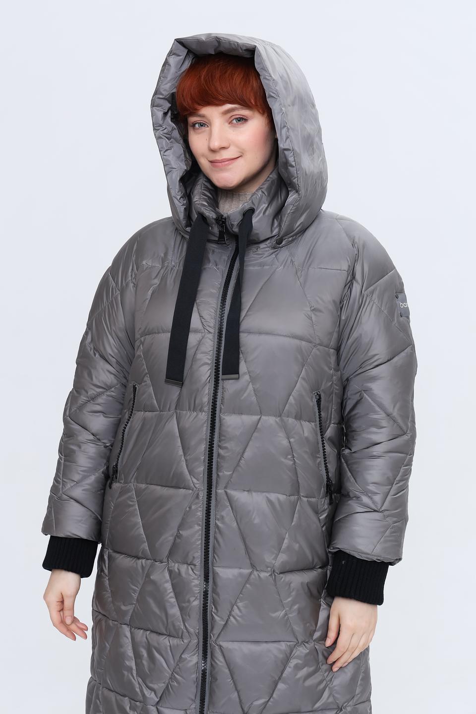 Пальто Baronia стеганое серое