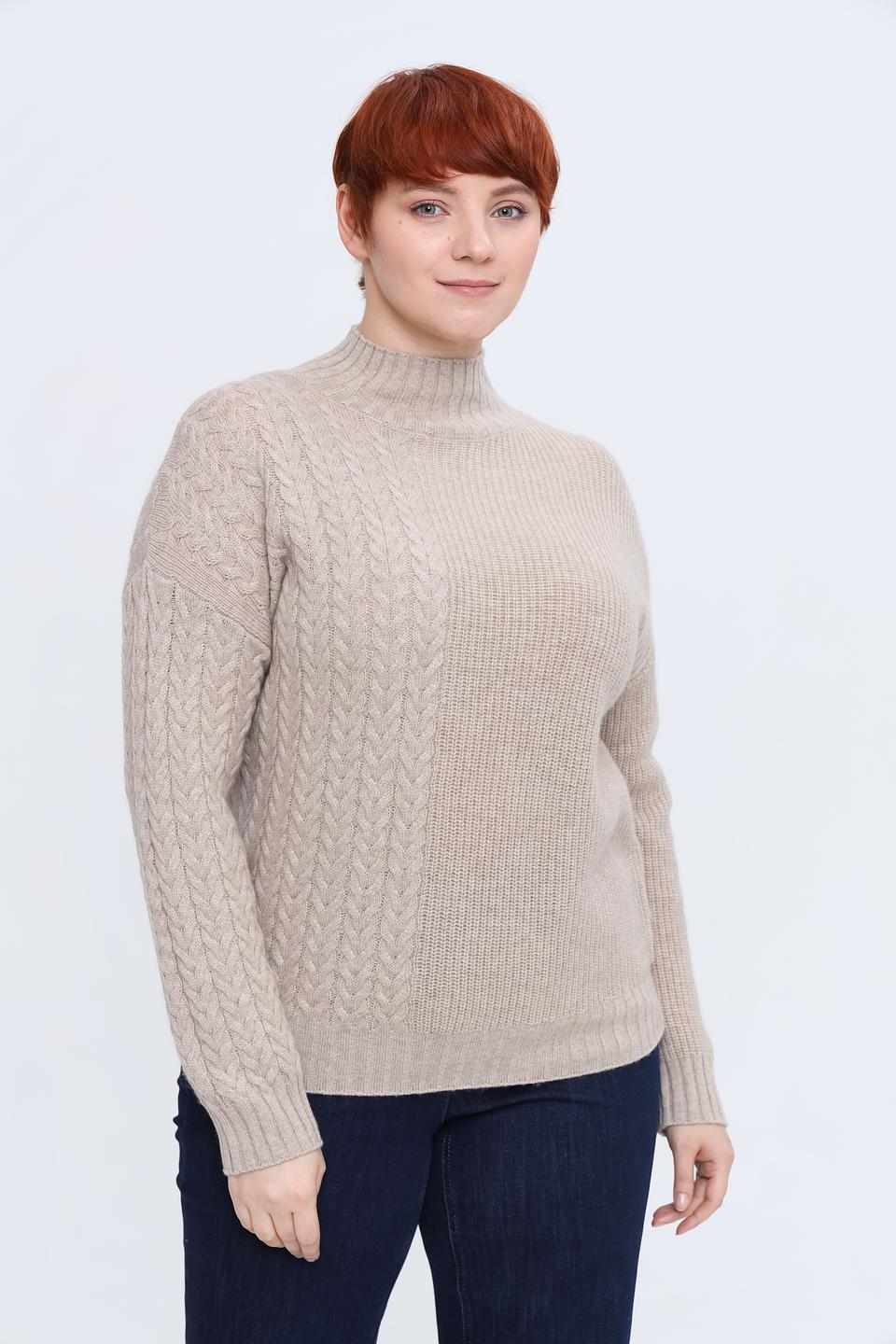 Пуловер Gerry Weber с косами бежевый