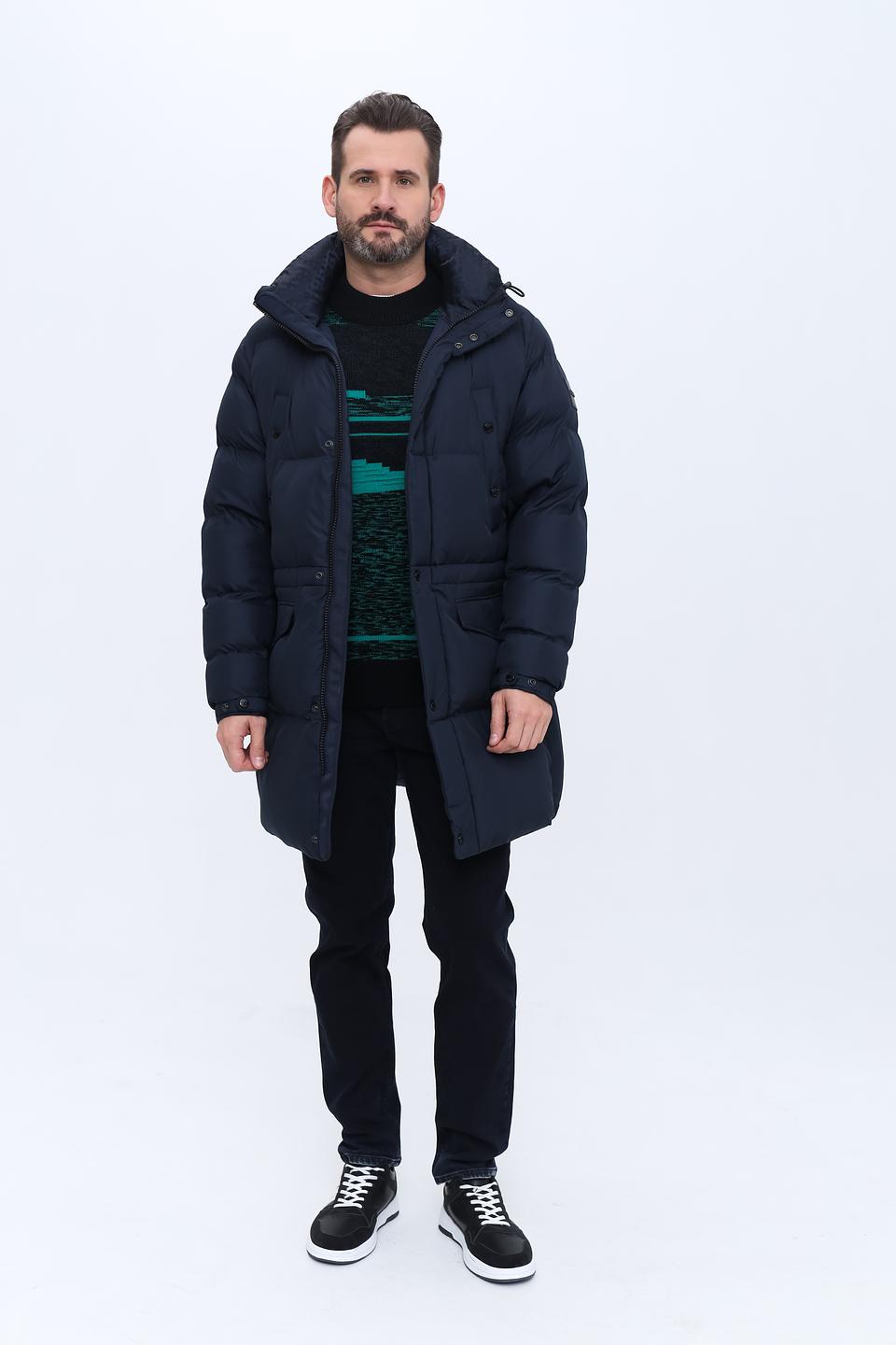 Куртка Boss Black стеганая синяя