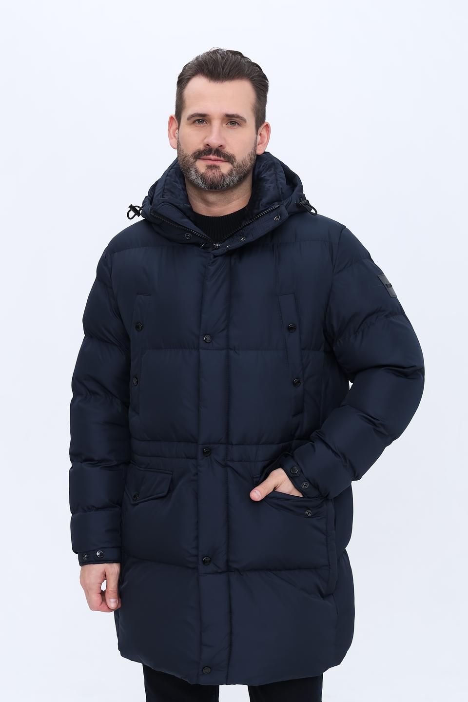 Куртка Boss Black стеганая синяя