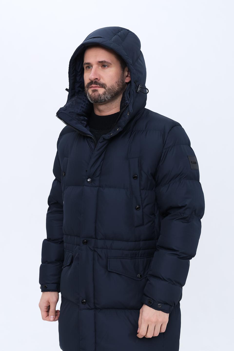 Куртка Boss Black стеганая синяя