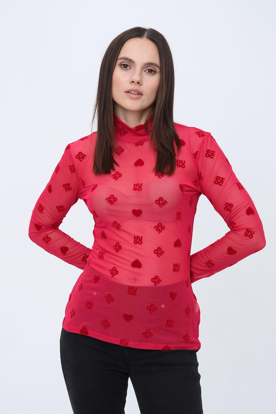 Водолазка Hugo с принтом сердец