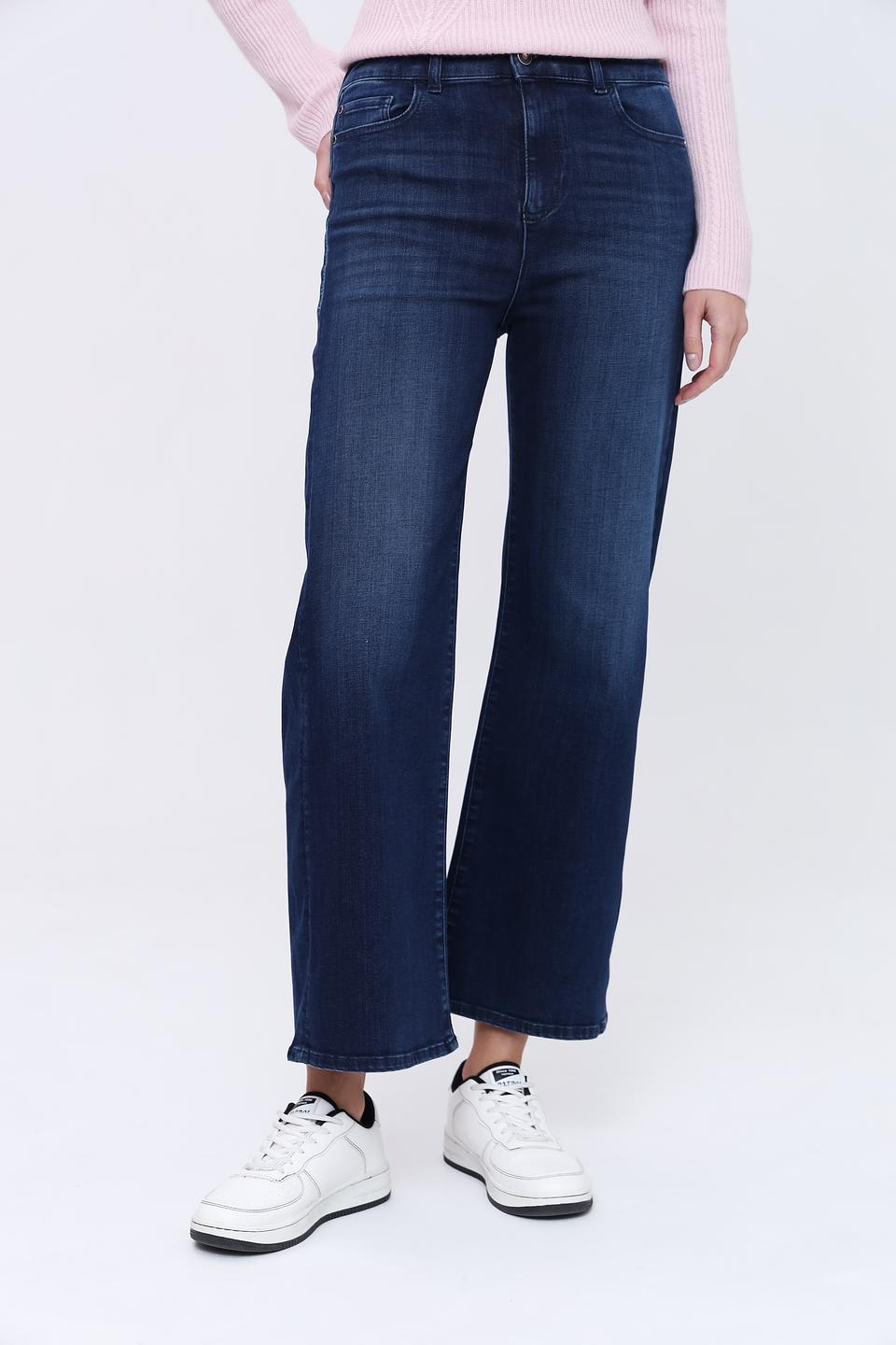 Джинсы Emporio Armani клеш тёмно-синие