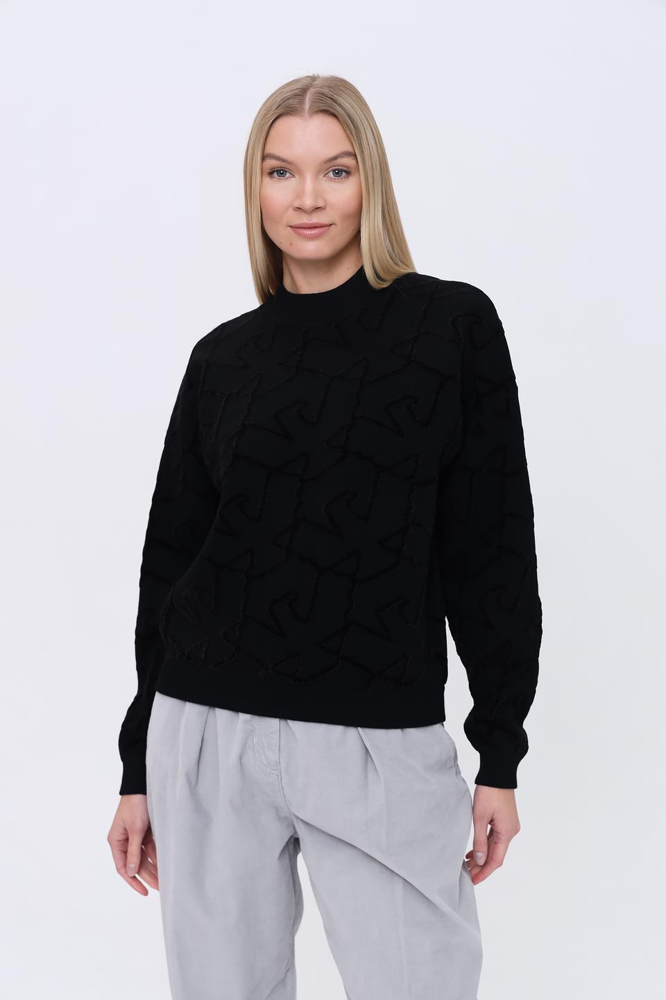 Джемпер Emporio Armani чёрный с узором