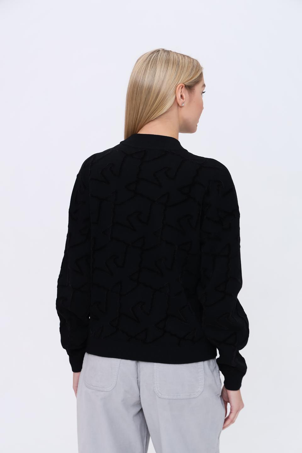 Джемпер Emporio Armani чёрный с узором