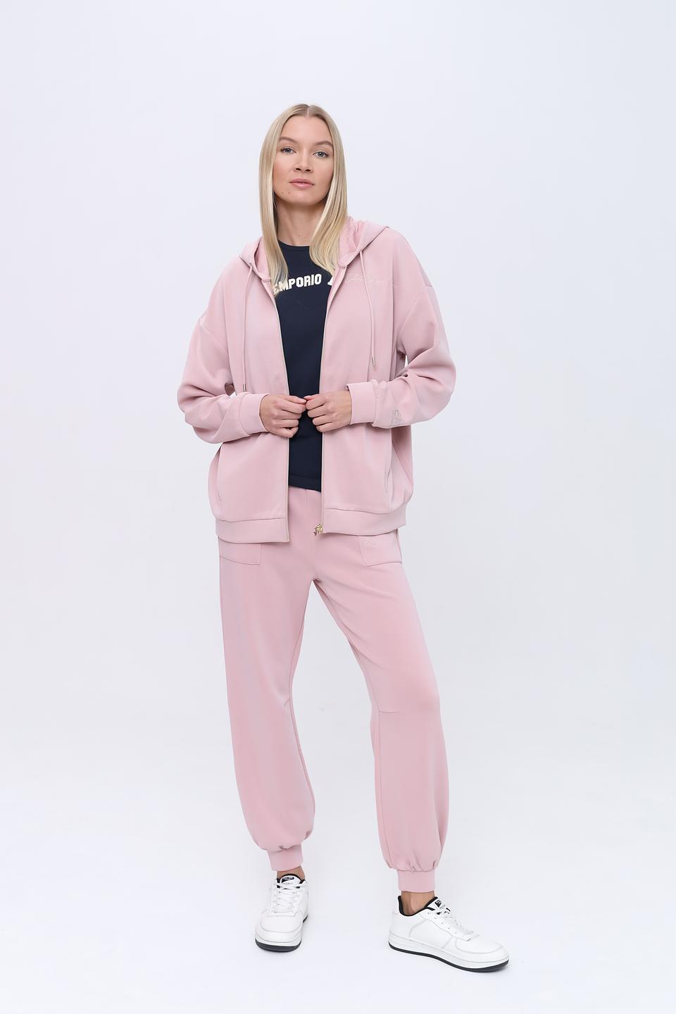 Толстовка EA7 женская пудрово-розовая