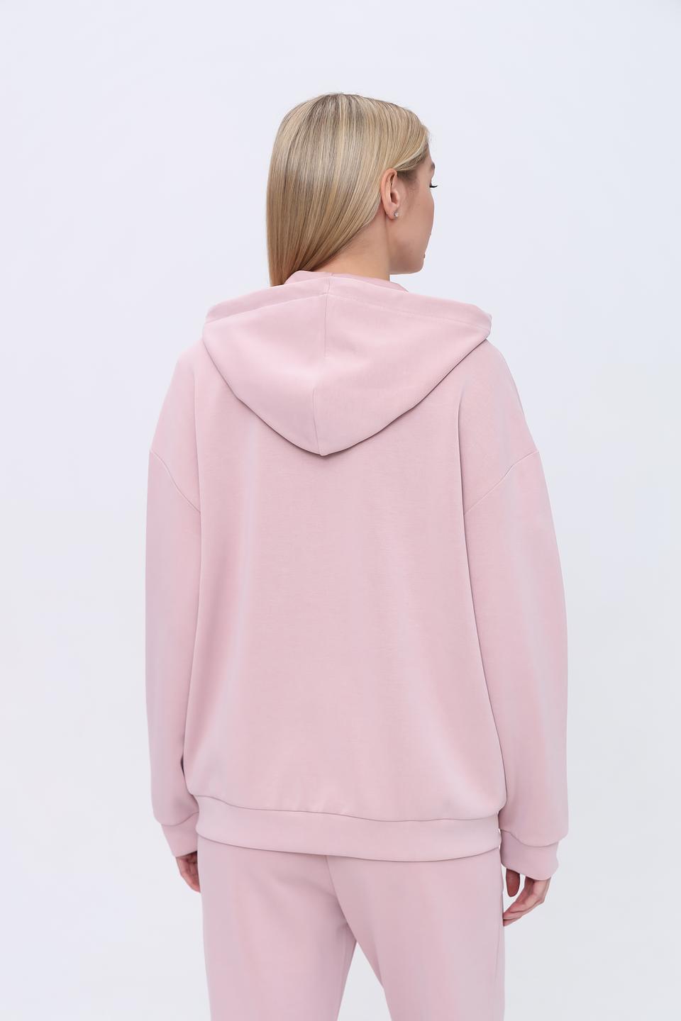 Толстовка EA7 женская пудрово-розовая