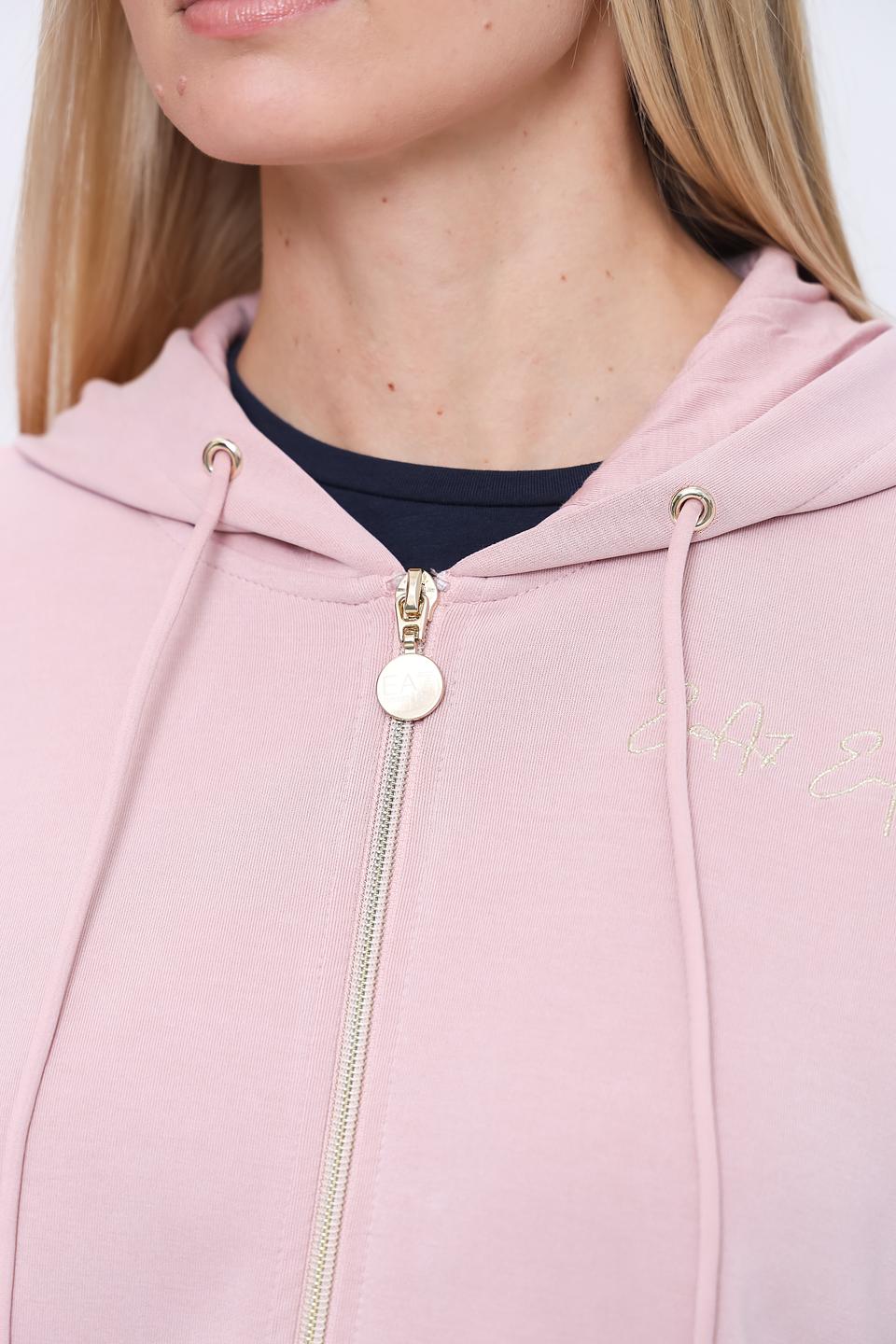 Толстовка EA7 женская пудрово-розовая