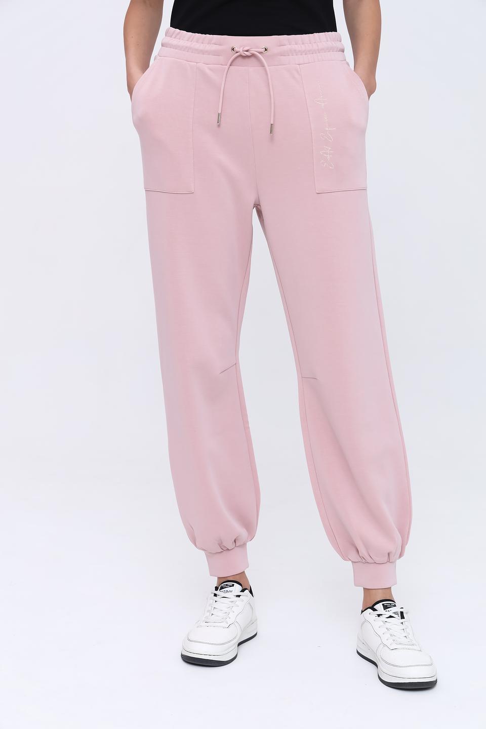Спортивные брюки EA7 пудрово-розовые