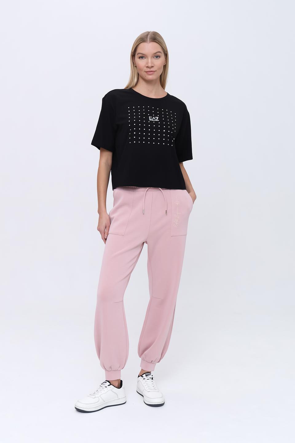 Спортивные брюки EA7 пудрово-розовые