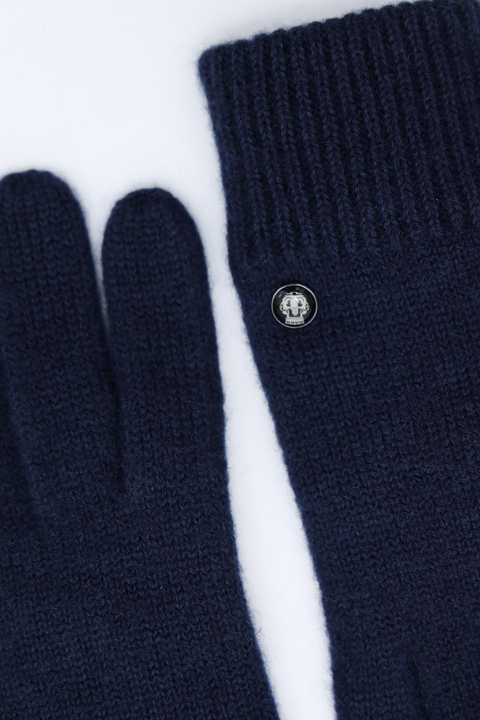 Перчатки Roeckl вязаные тёмно-синие