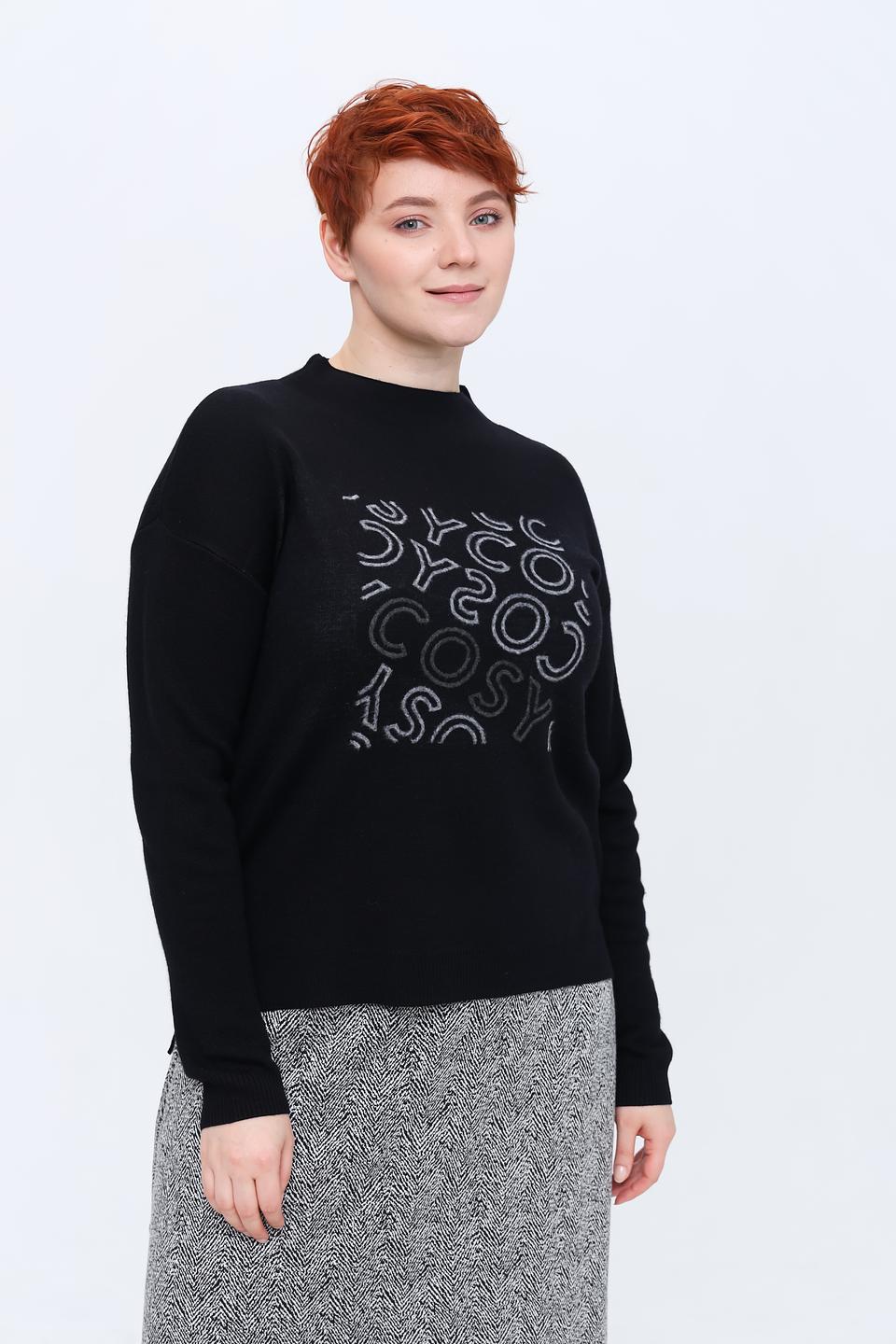 Пуловер Gerry Weber с принтом черный