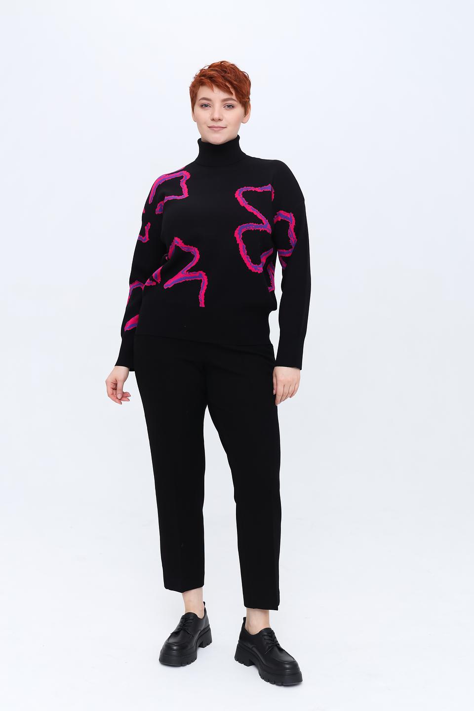 Пуловер Gerry Weber с принтом чёрный