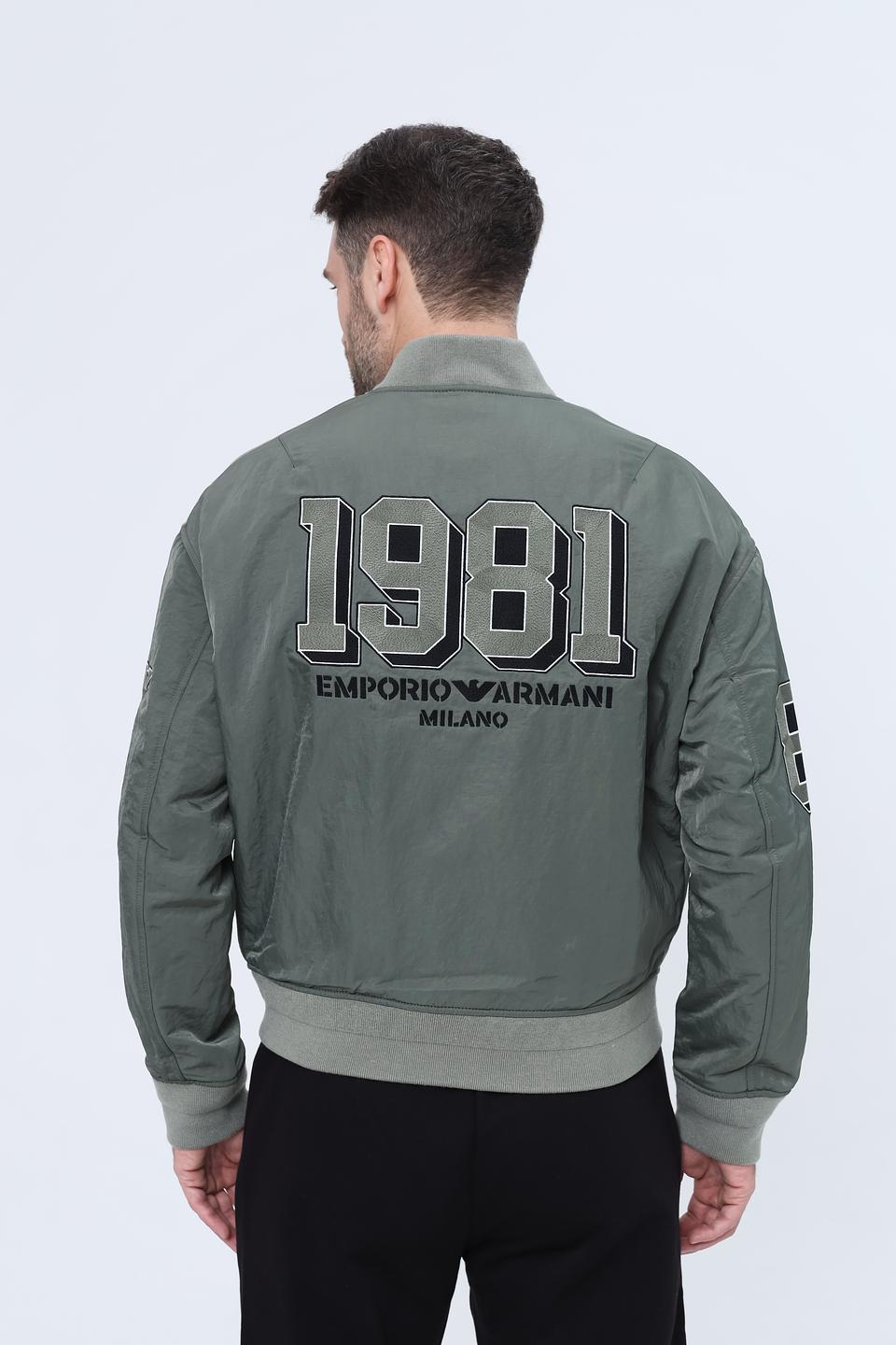 Ветровка Emporio Armani с логотипом хаки