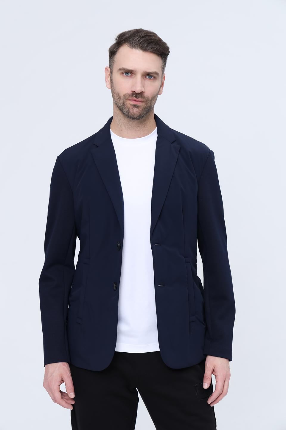 Пиджак Emporio Armani синий приталенный