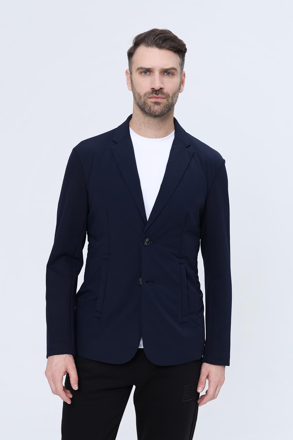 Пиджак Emporio Armani синий приталенный