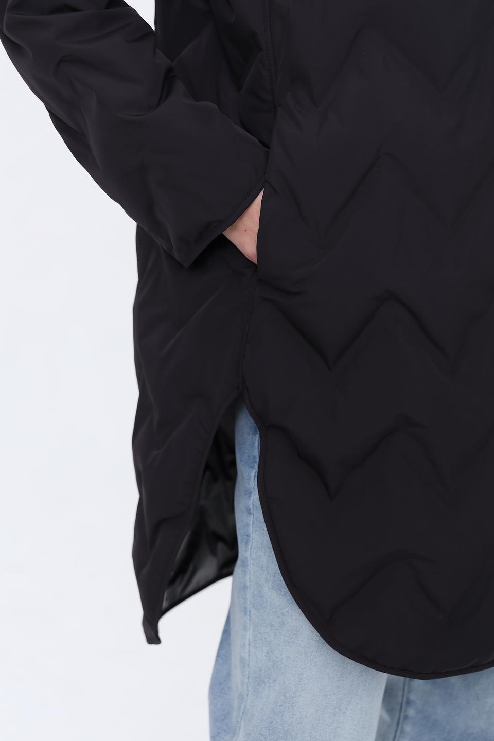 Пальто Emporio Armani стеганое чёрное