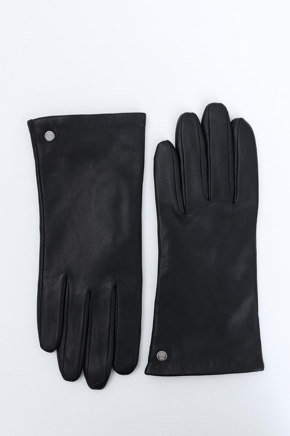 Перчатки Roeckl чёрные кожаные