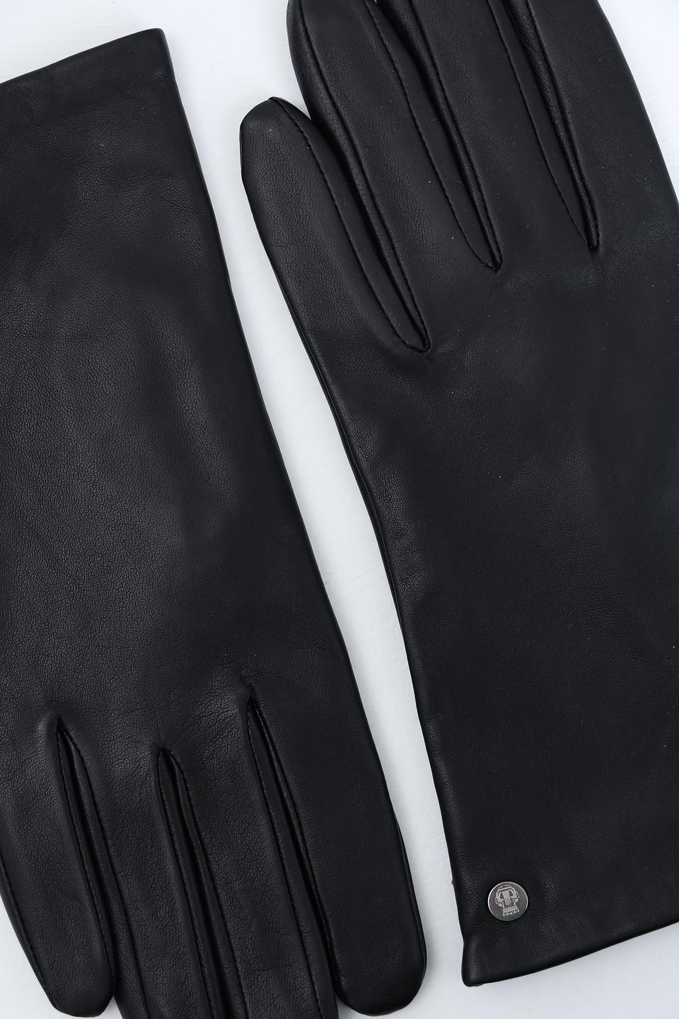 Перчатки Roeckl чёрные кожаные