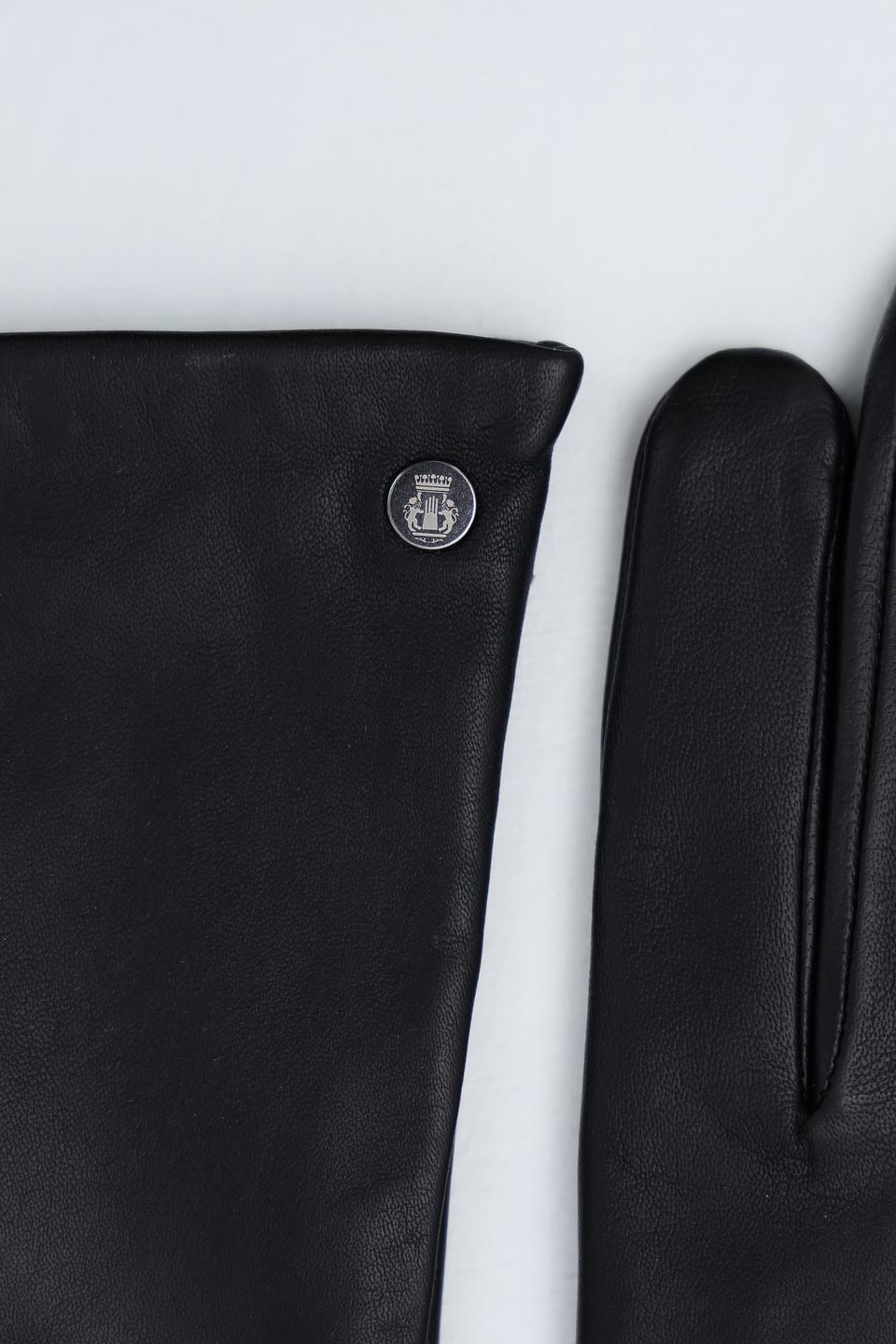 Перчатки Roeckl чёрные кожаные