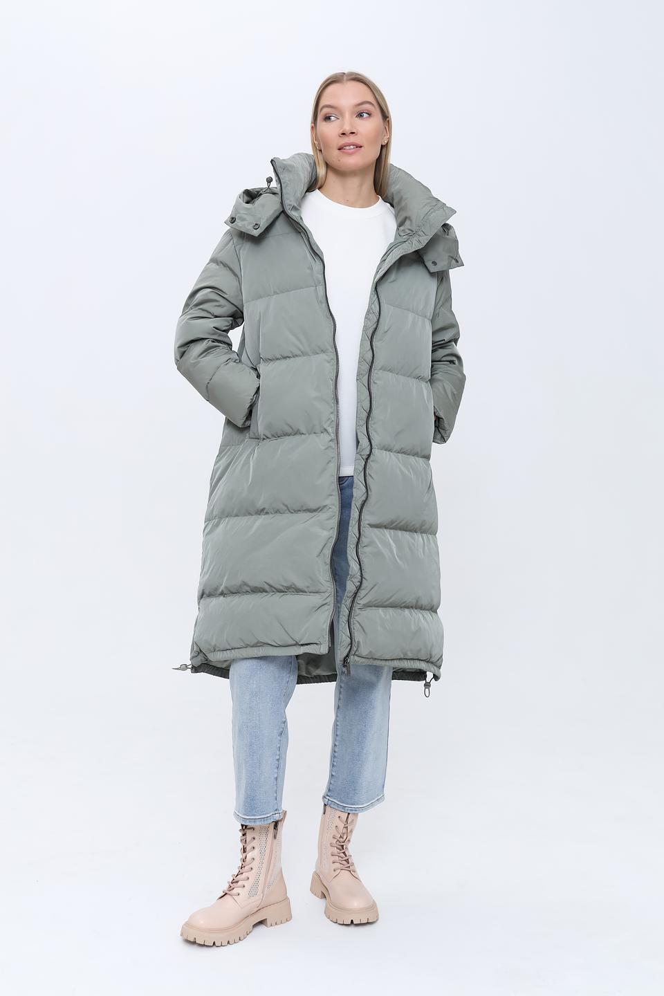 Пальто Bomboogie стеганое оливковое