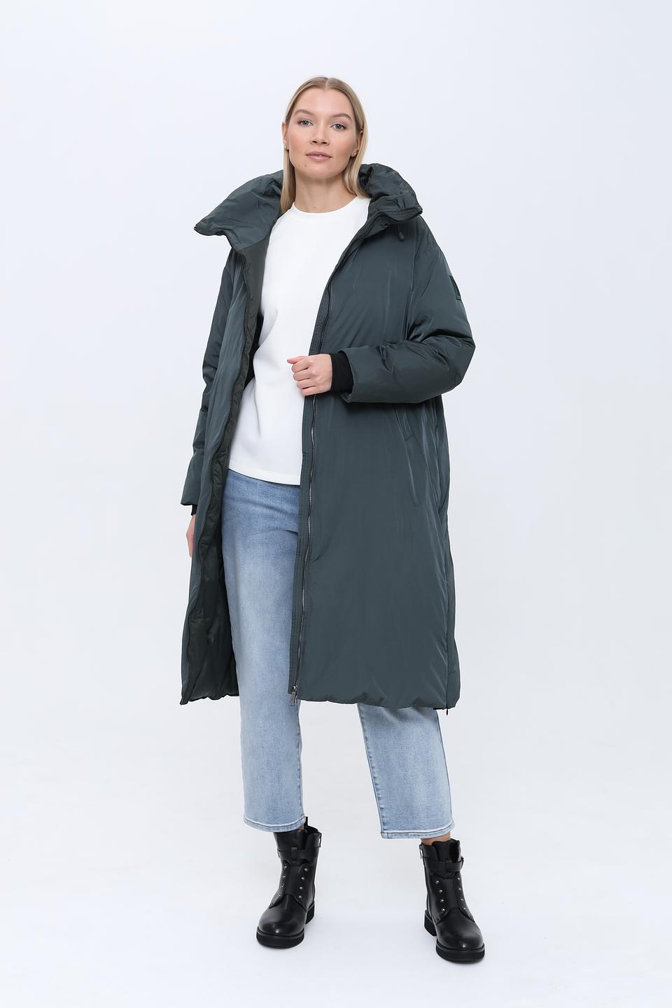 Пальто Bomboogie стеганое зелёное