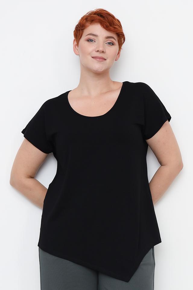 Футболка Doris Streich чёрная асимметричная