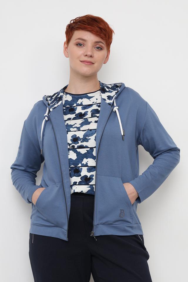 Толстовка Lebek на молнии голубая