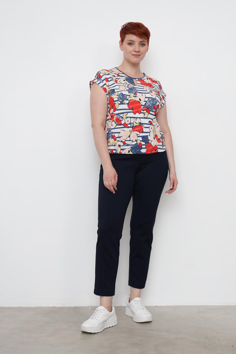 Футболка Lebek с цветочным принтом