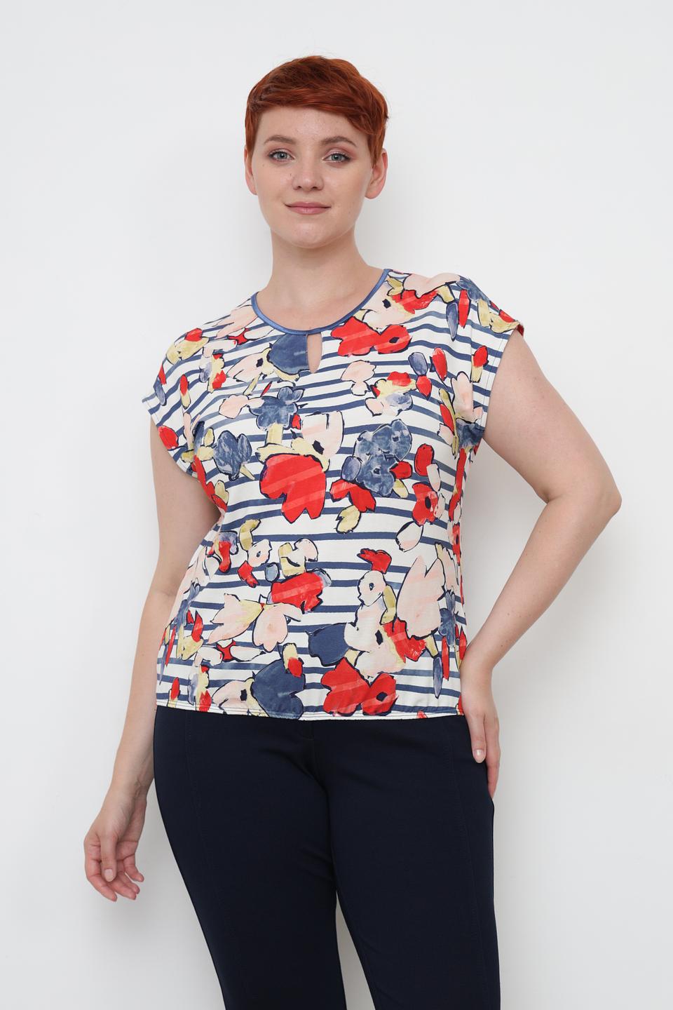 Футболка Lebek с цветочным принтом