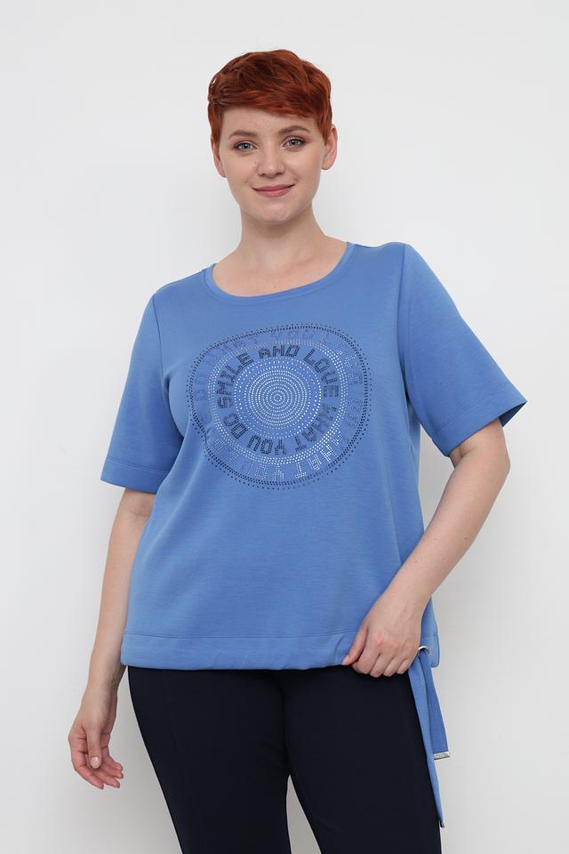Футболка Frapp с принтом голубая