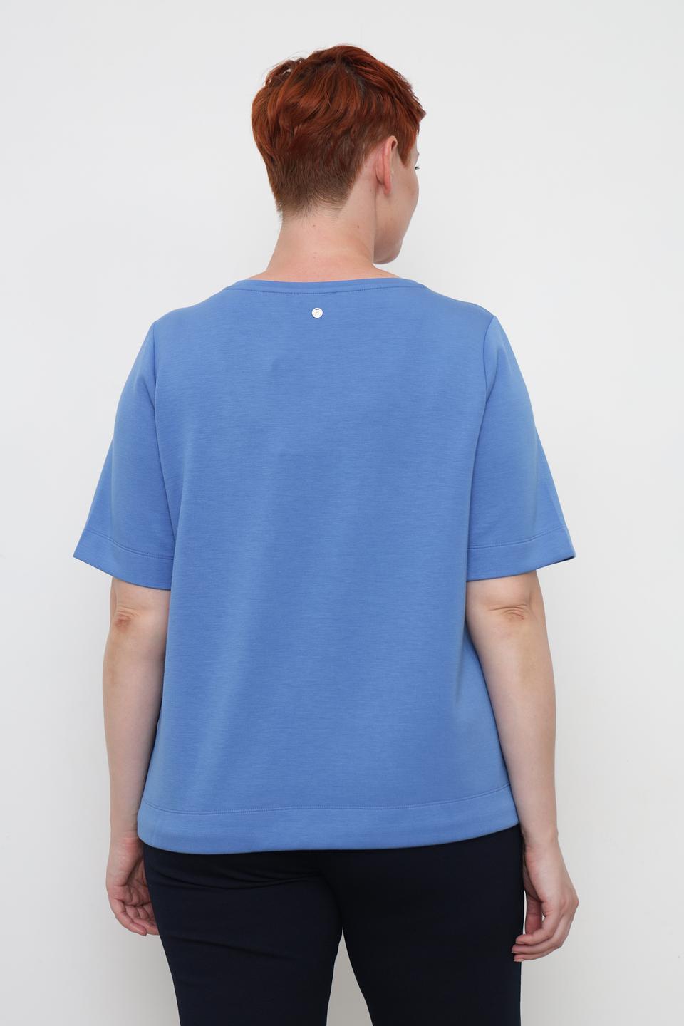 Футболка Frapp с принтом голубая