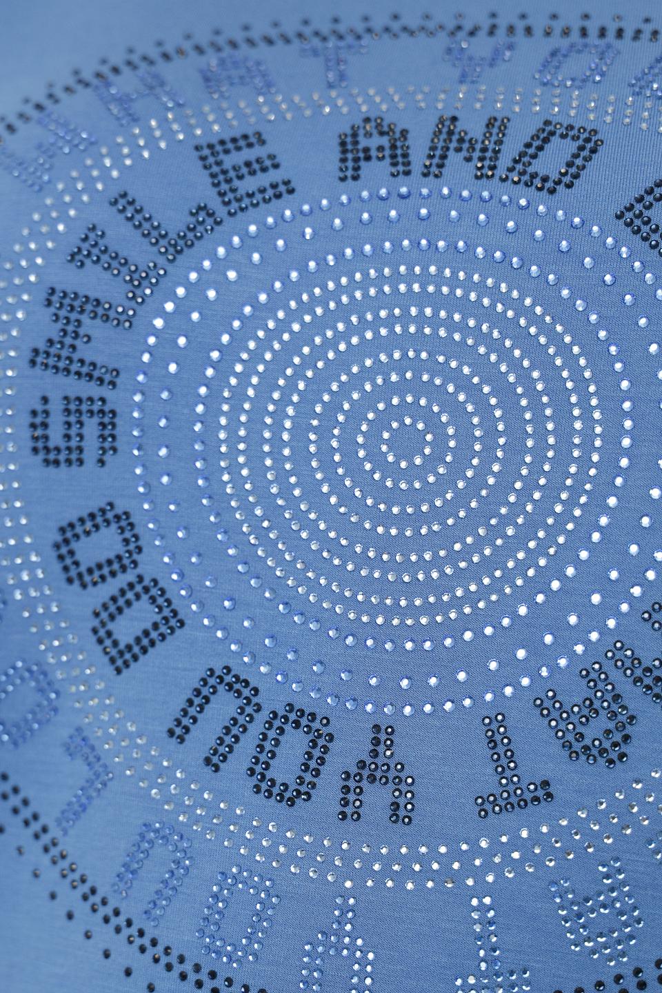 Футболка Frapp с принтом голубая