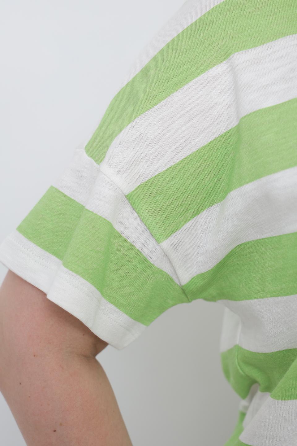 Футболка Via Appia в полоску лайм