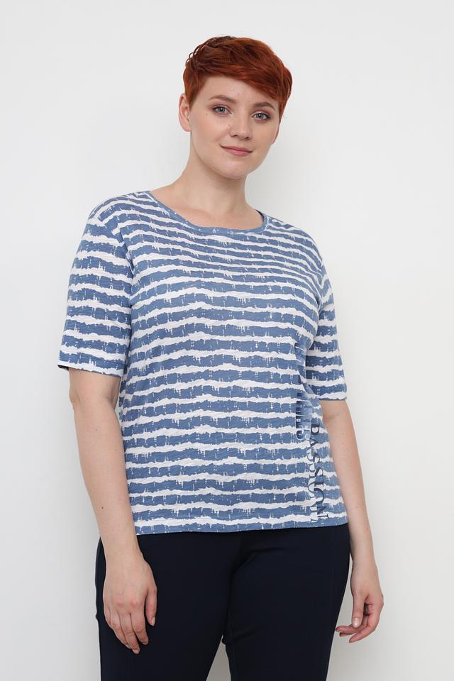 Футболка Rabe collection в полоску голубую