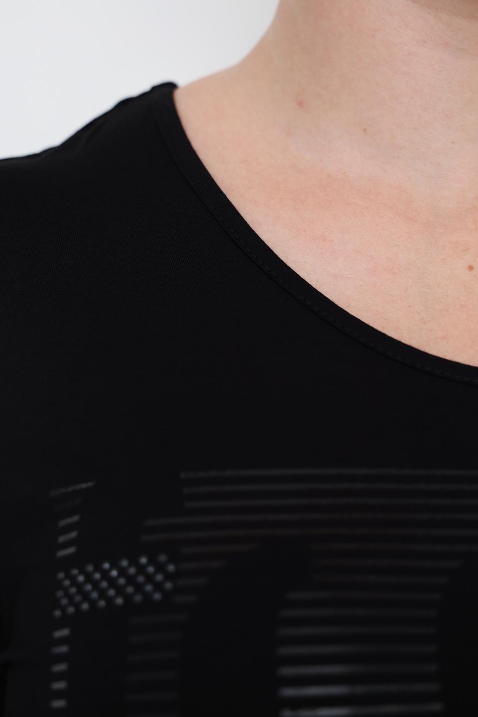 Лонгслив Doris Streich с принтом чёрный