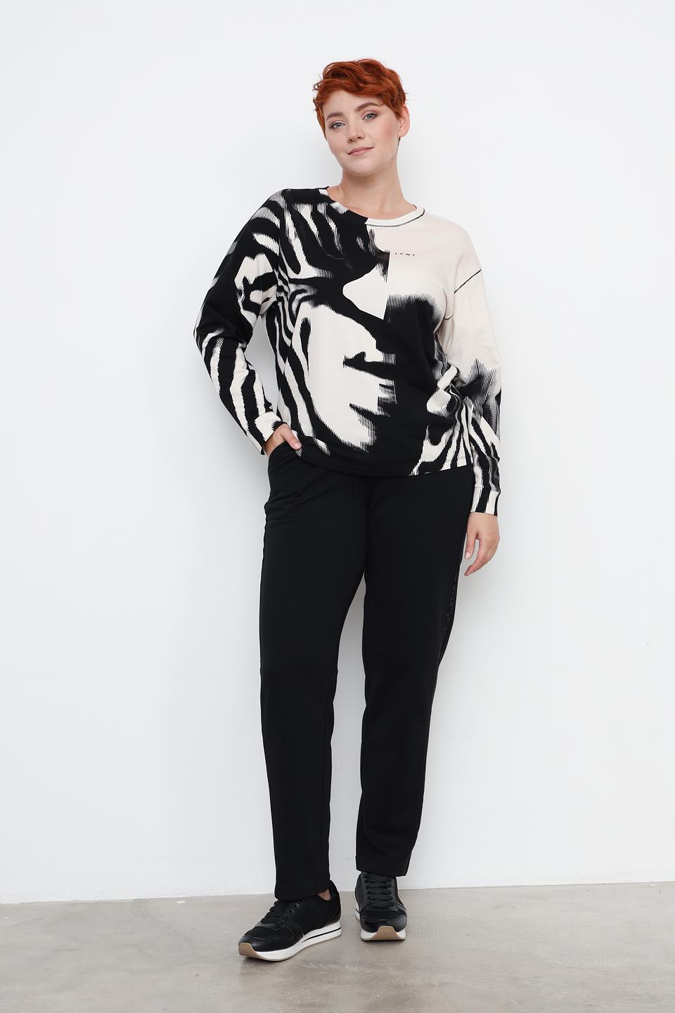 Лонгслив Lecomte с принтом зебры