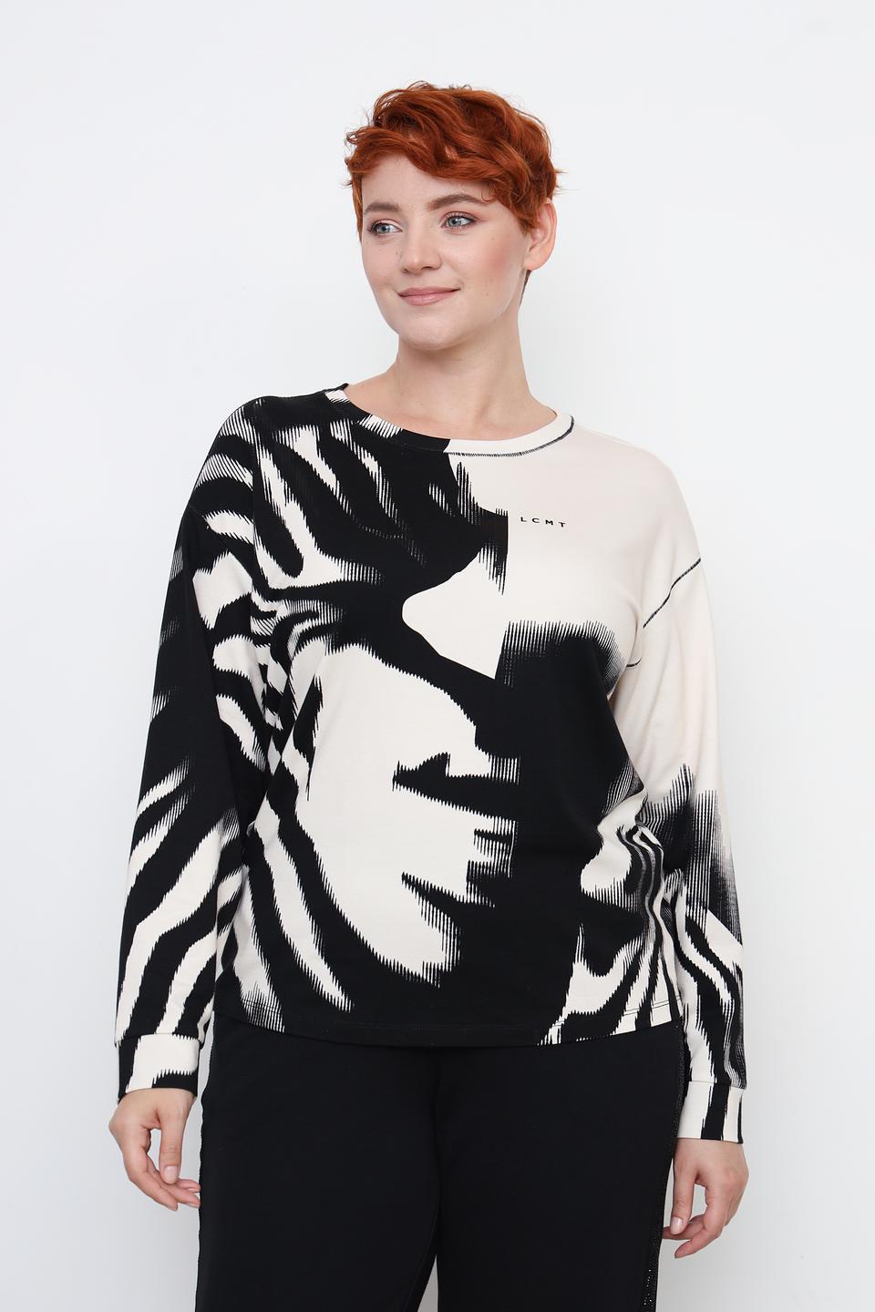Лонгслив Lecomte с принтом зебры