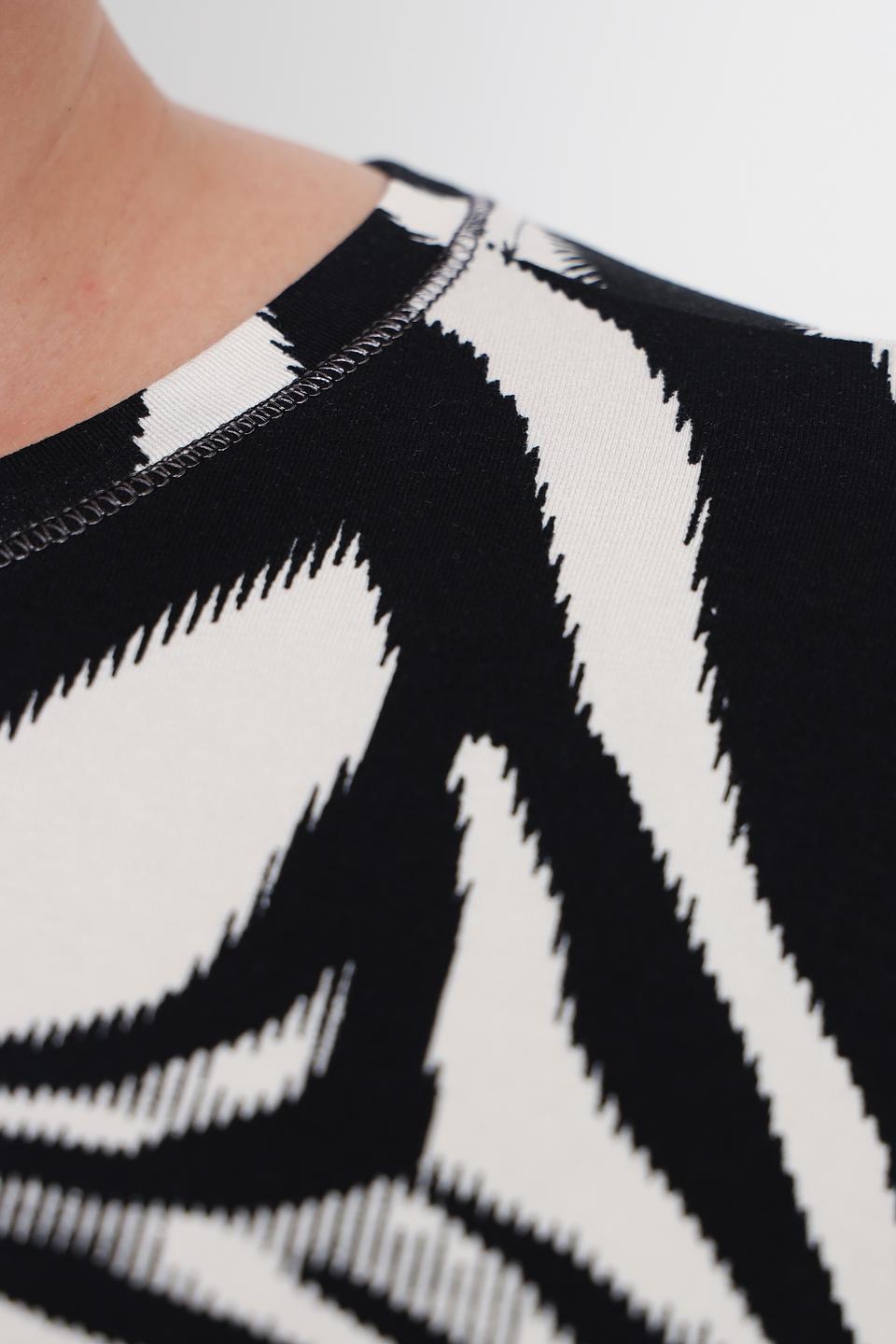 Футболка Lecomte принт зебра