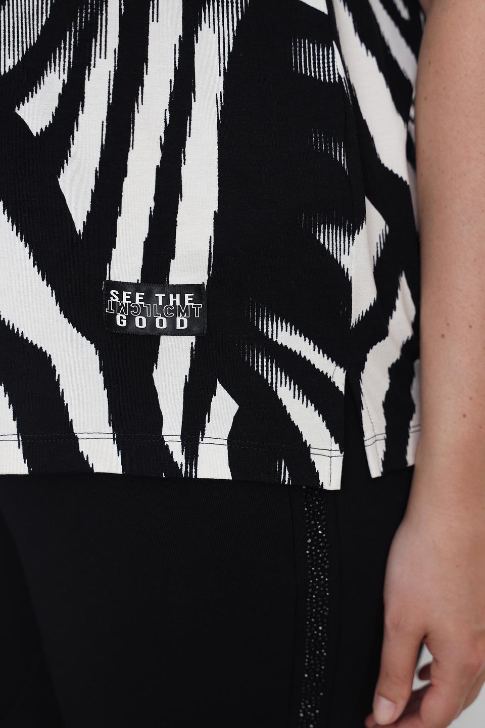 Футболка Lecomte принт зебра