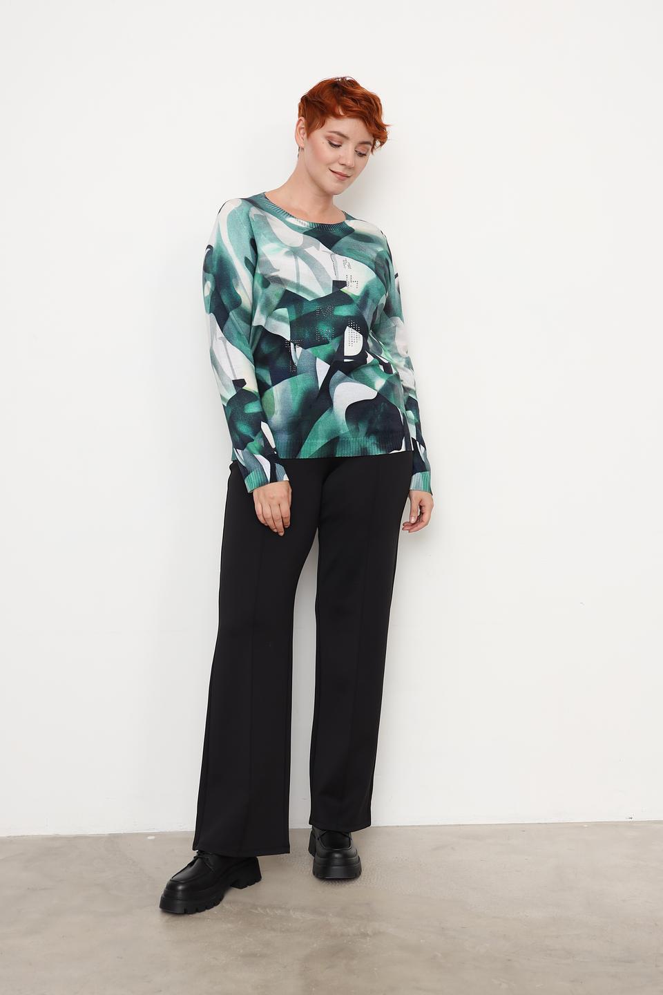 Пуловер Lecomte с абстрактным рисунком