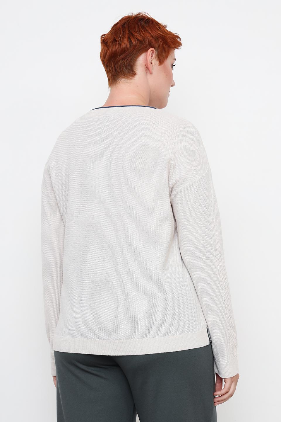 Пуловер Rabe collection с принтом бежевый