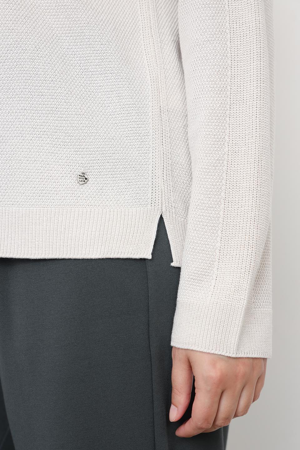 Пуловер Rabe collection с принтом бежевый