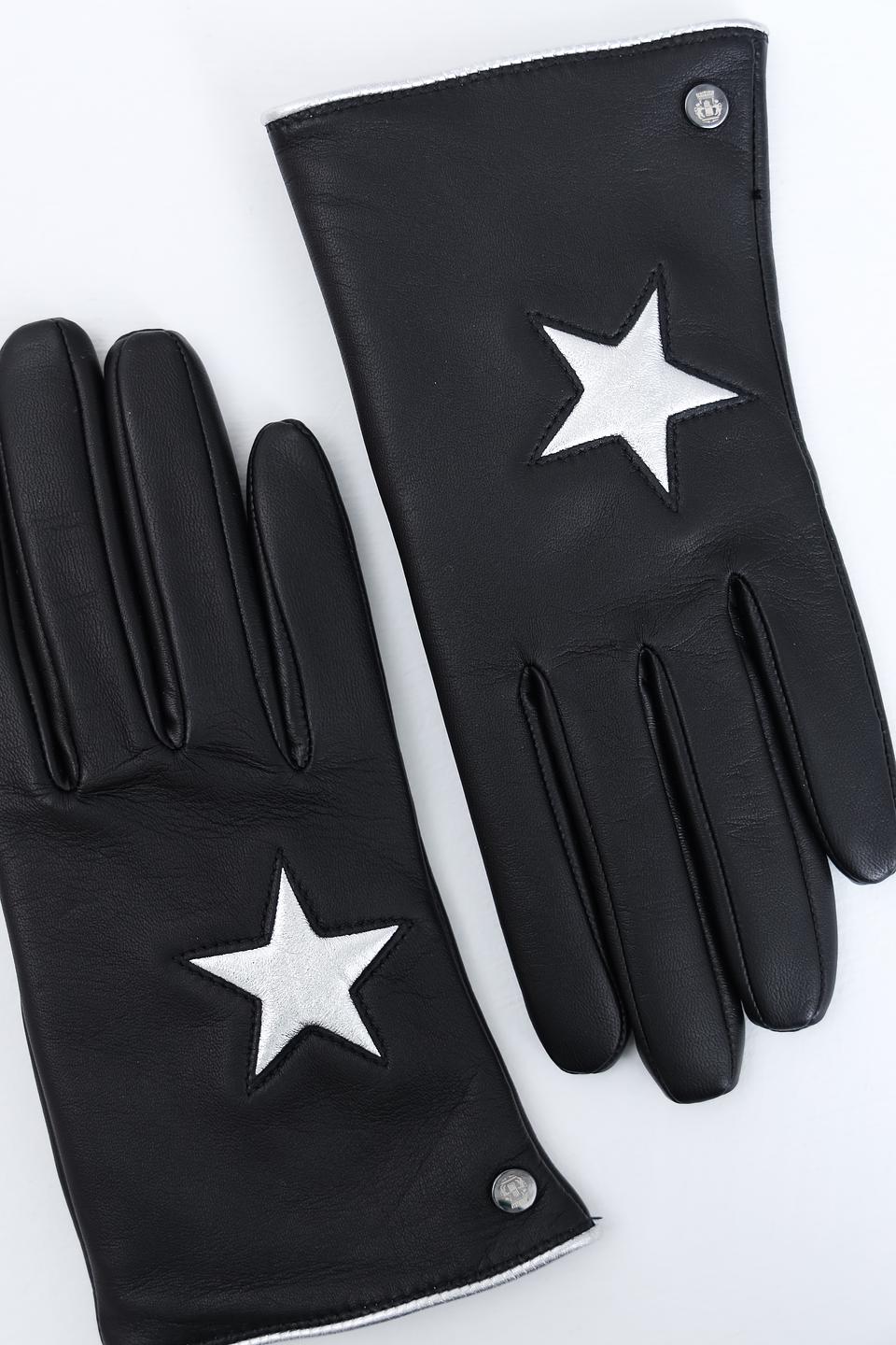Перчатки Roeckl с звёздами чёрные