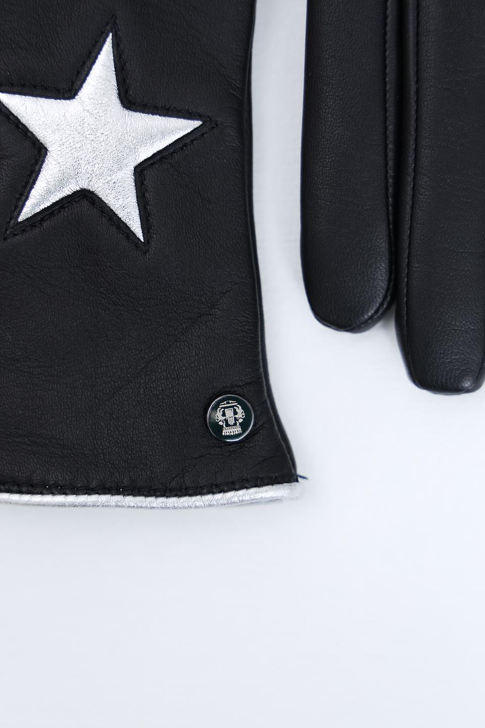 Перчатки Roeckl с звёздами чёрные