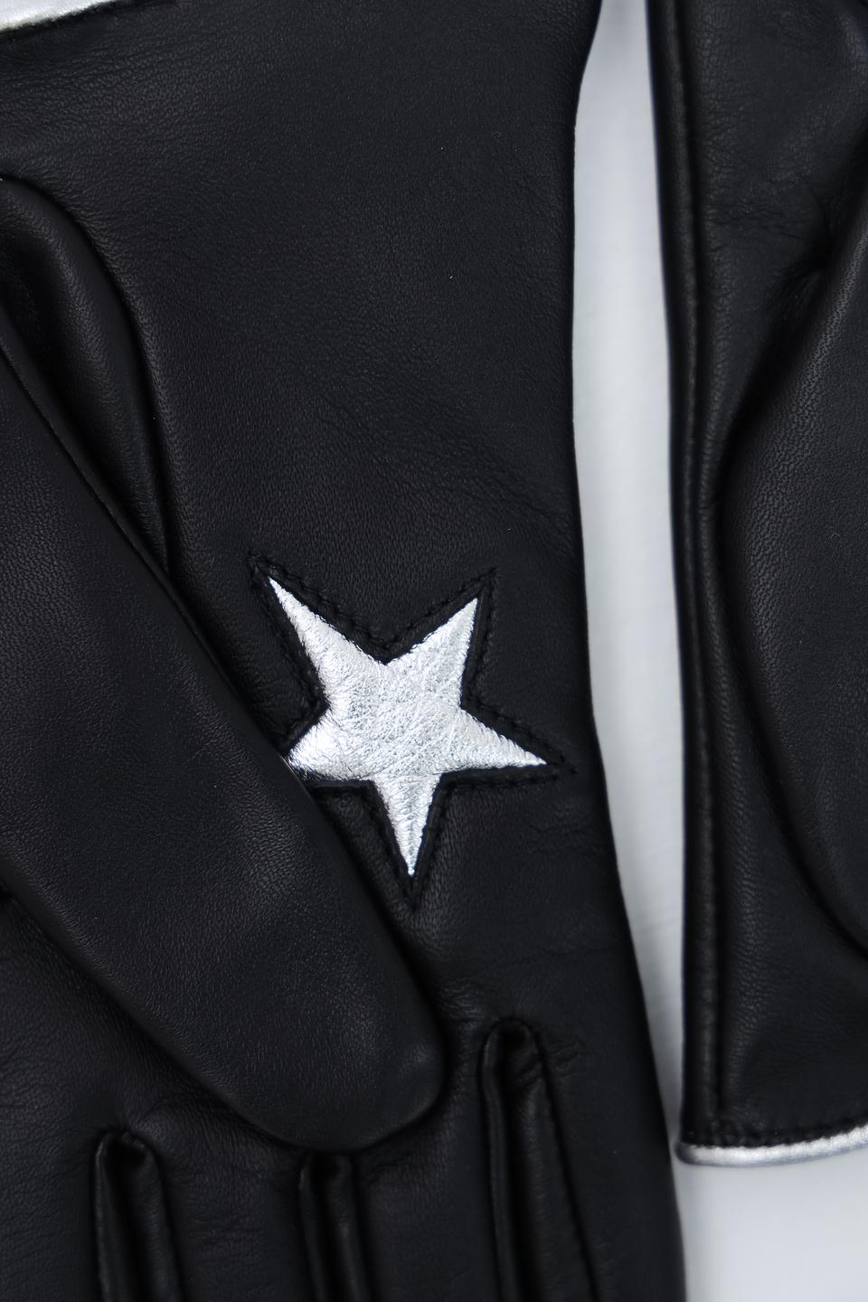 Перчатки Roeckl с звёздами чёрные